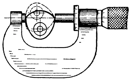 Контроль плоского кулачка грейферного механизма с помощью микрометра